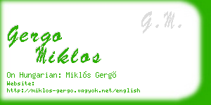 gergo miklos business card