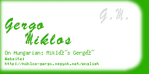 gergo miklos business card